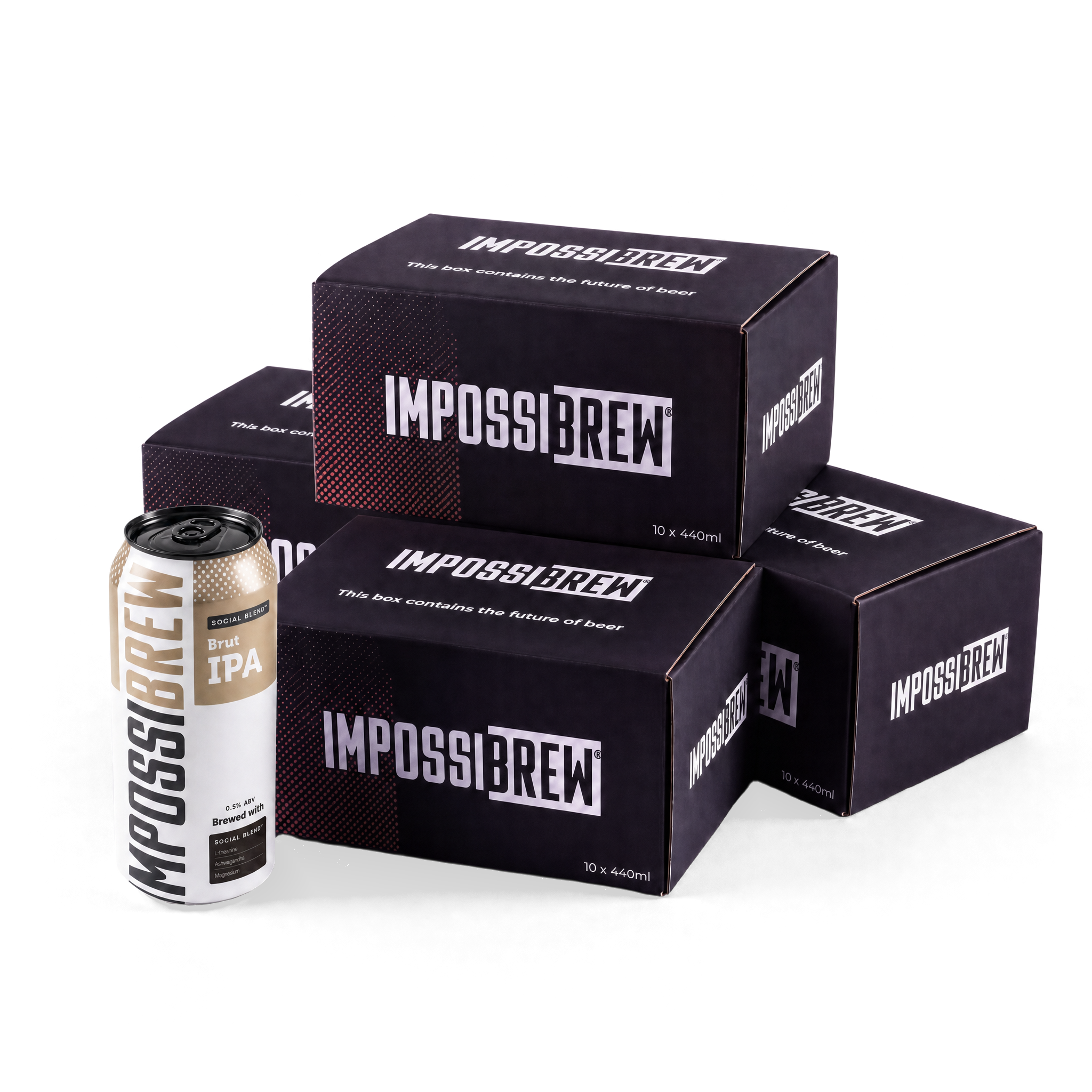 IMPOSSIBREW BRUT IPA 40-can quantity image - four 10-pack cartons and one can