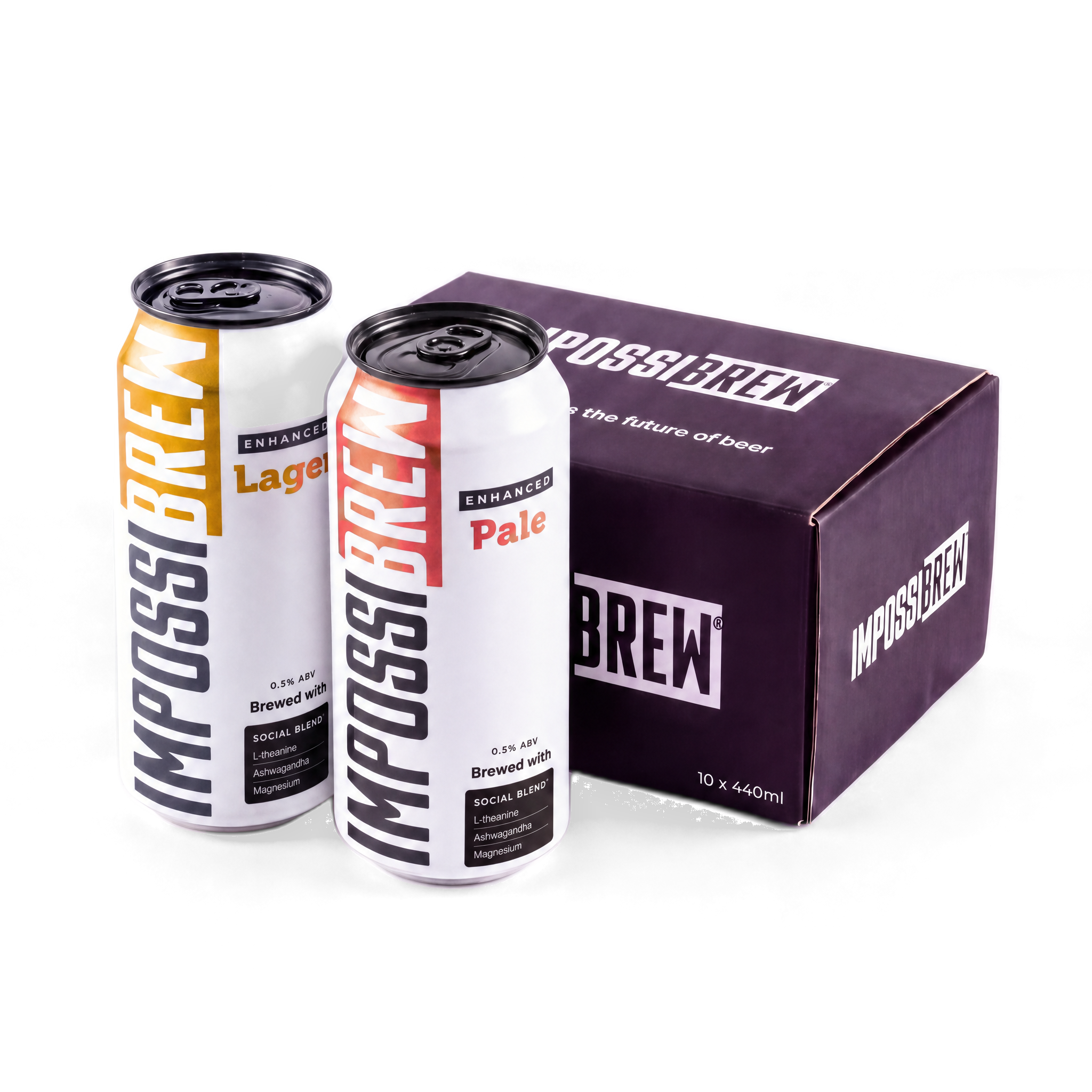 IMPOSSIBREW Mixed Bundle 10-can quantity image - one 10-pack carton with Lager and Pale cans