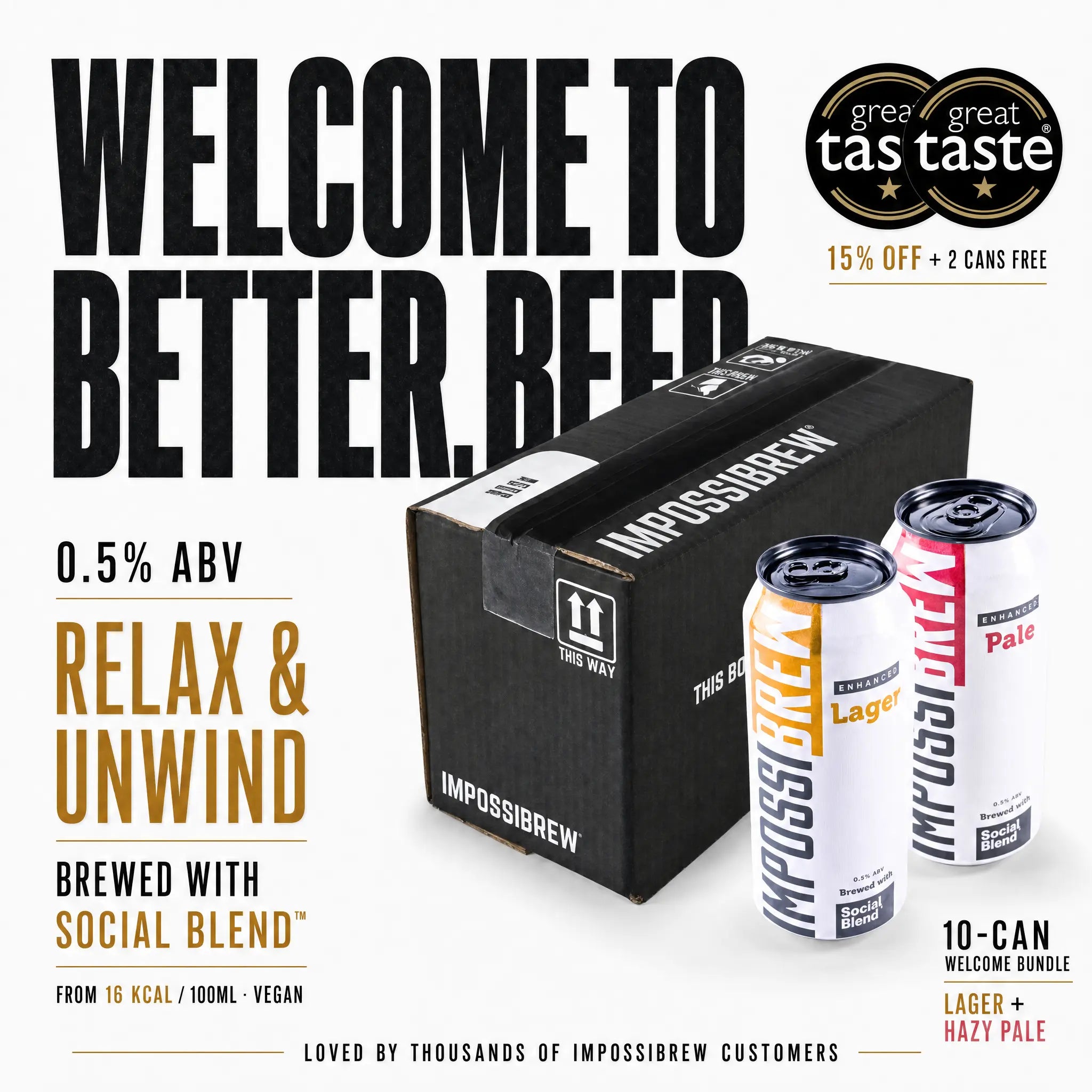 IMPOSSIBREW Welcome Bundle with editorial benefit callouts